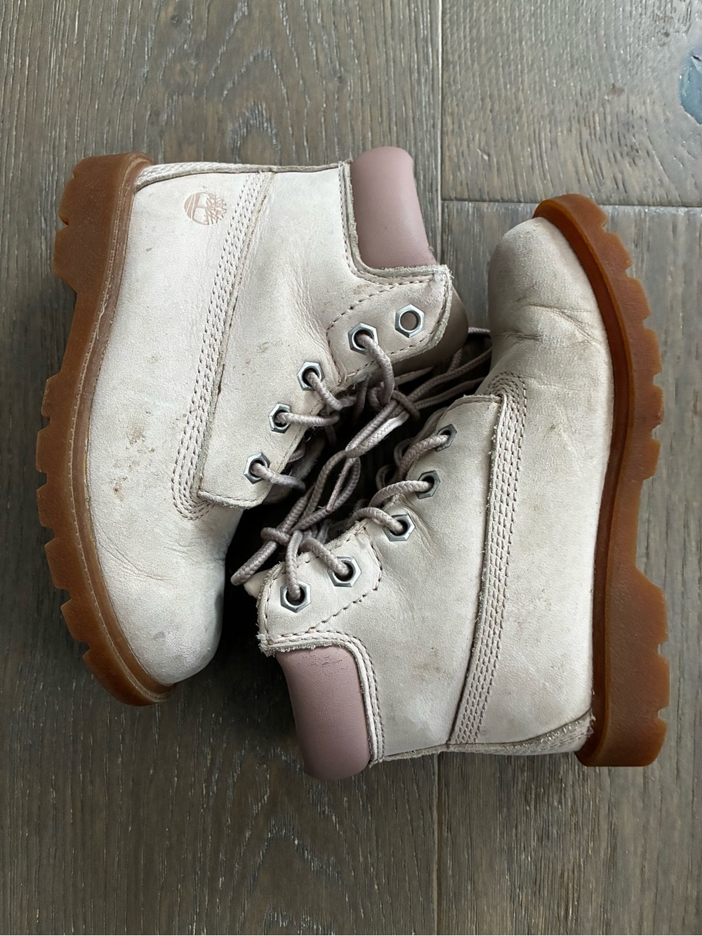 Timberland Light Pink Nubuck Waterproof 6 inch Boots Toddler Size 10 - Picture 1 of 7